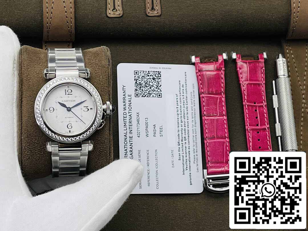 Cartier Pasha 35MM 1:1 Best Edition BV Factory Bisel de diamantes