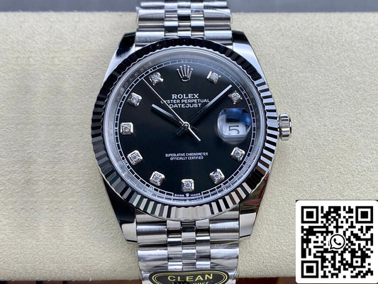 Rolex Datejust M126334-0012 1:1 Best Edition Clean Factory quadrante nero