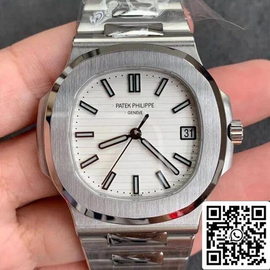 Patek Philippe Nautilus 5711/1A-011 1:1 Best Edition GR quadrante bianco di fabbrica