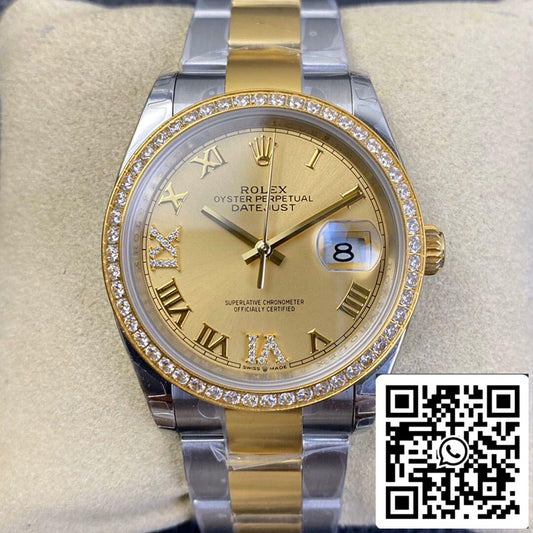 Rolex Datejust 126283 1:1 Mejor Edición EW Factory Oro Amarillo