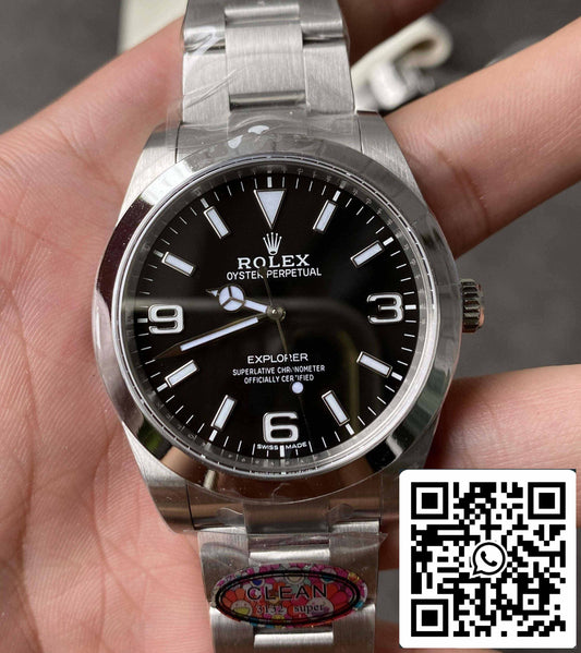 Rolex Explorer M214270-0003 39MM 1:1 Best Edition Quadrante nero fabbrica pulita