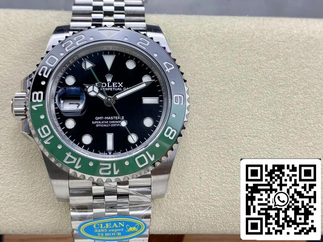 Rolex GMT Master II M126720vtnr-0002 1:1 Mejor edición Clean Factory V3 esfera negra