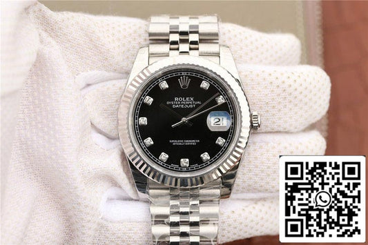 Rolex Datejust M126334-0012 1:1 Mejor edición EW Factory esfera negra