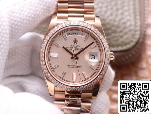 Rolex Day Date M228345RBR-0007 1:1 Mejor edición EW Factory Oro rosa