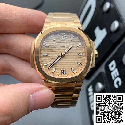 Patek Philippe Nautilus 7118/1R-010 1:1 Mejor Edición 3K Esfera Dorada de Fábrica