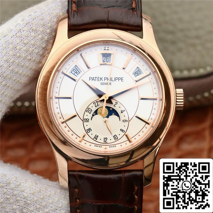 Patek Philippe Complications 5205R-001 1:1 Mejor edición KM Factory Esfera blanca lechosa