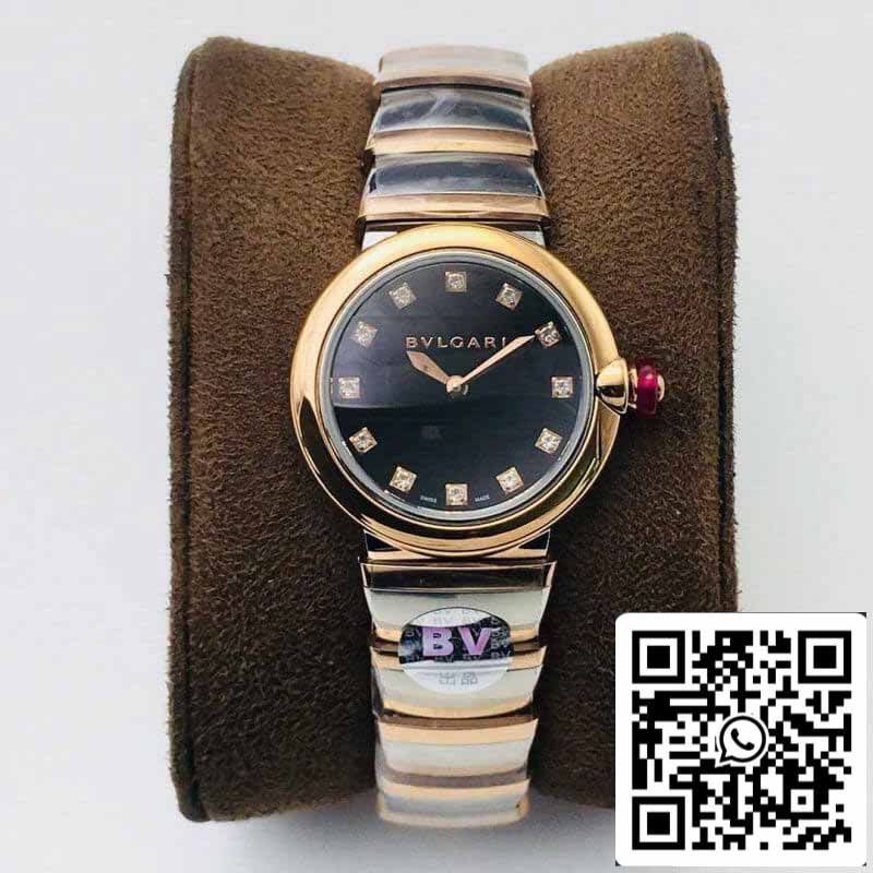 Bvlgari LVCEA 1:1 Best Edition BV Factory esfera negra en oro rosa