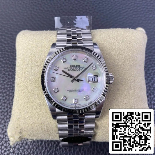 Rolex Datejust M126234-0019 36MM 1:1 Best Edition Clean Factory Stainless Steel