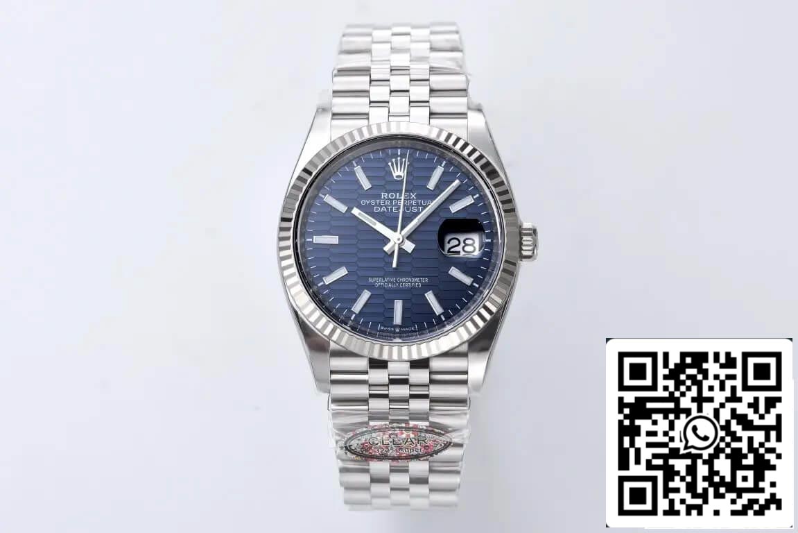 Rolex Datejust 36MM M126234-0049 1:1 Best Edition Quadrante blu fabbrica pulita