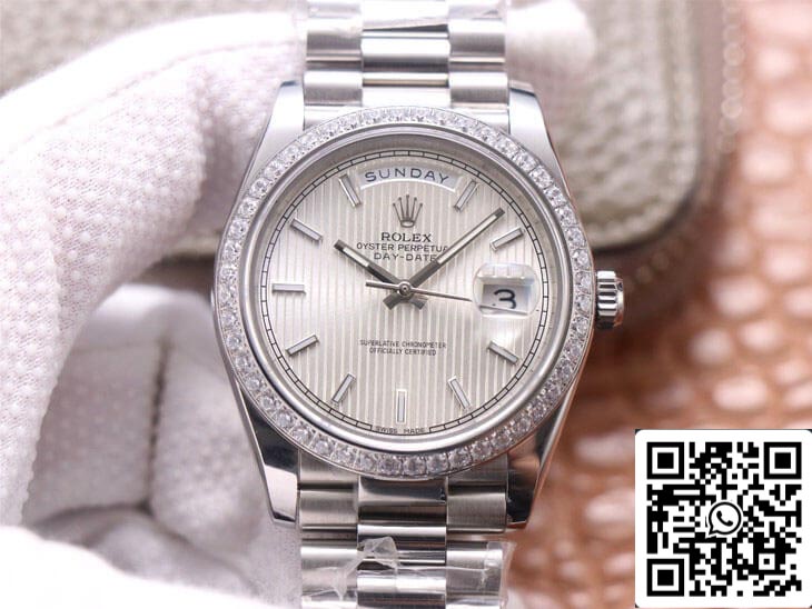 Rolex Day Date M228349RBR-0007 1:1 Mejor edición EW Factory Oro blanco de 18 quilates