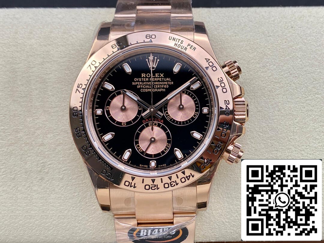 Rolex Daytona M116505-0008 1:1 Mejor edición BT Factory esfera negra