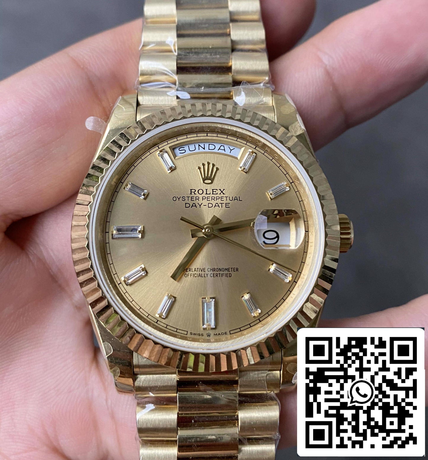 Rolex Day Date M228238-0005 1:1 Mejor Edición GM Factory V2 Esfera Dorada