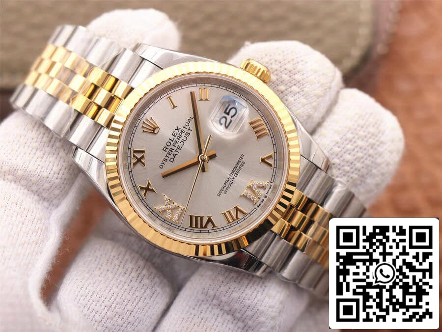 Rolex Datejust M126233-0031 1:1 Mejor edición EW Factory esfera plateada