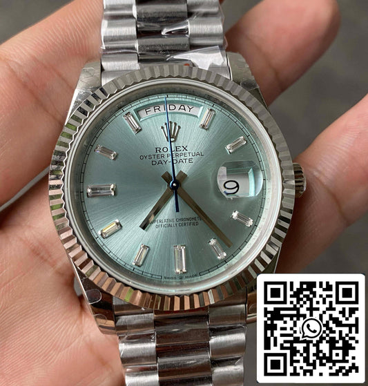 Rolex Day Date M228236-0006 1:1 Mejor edición GM Factory esfera azul