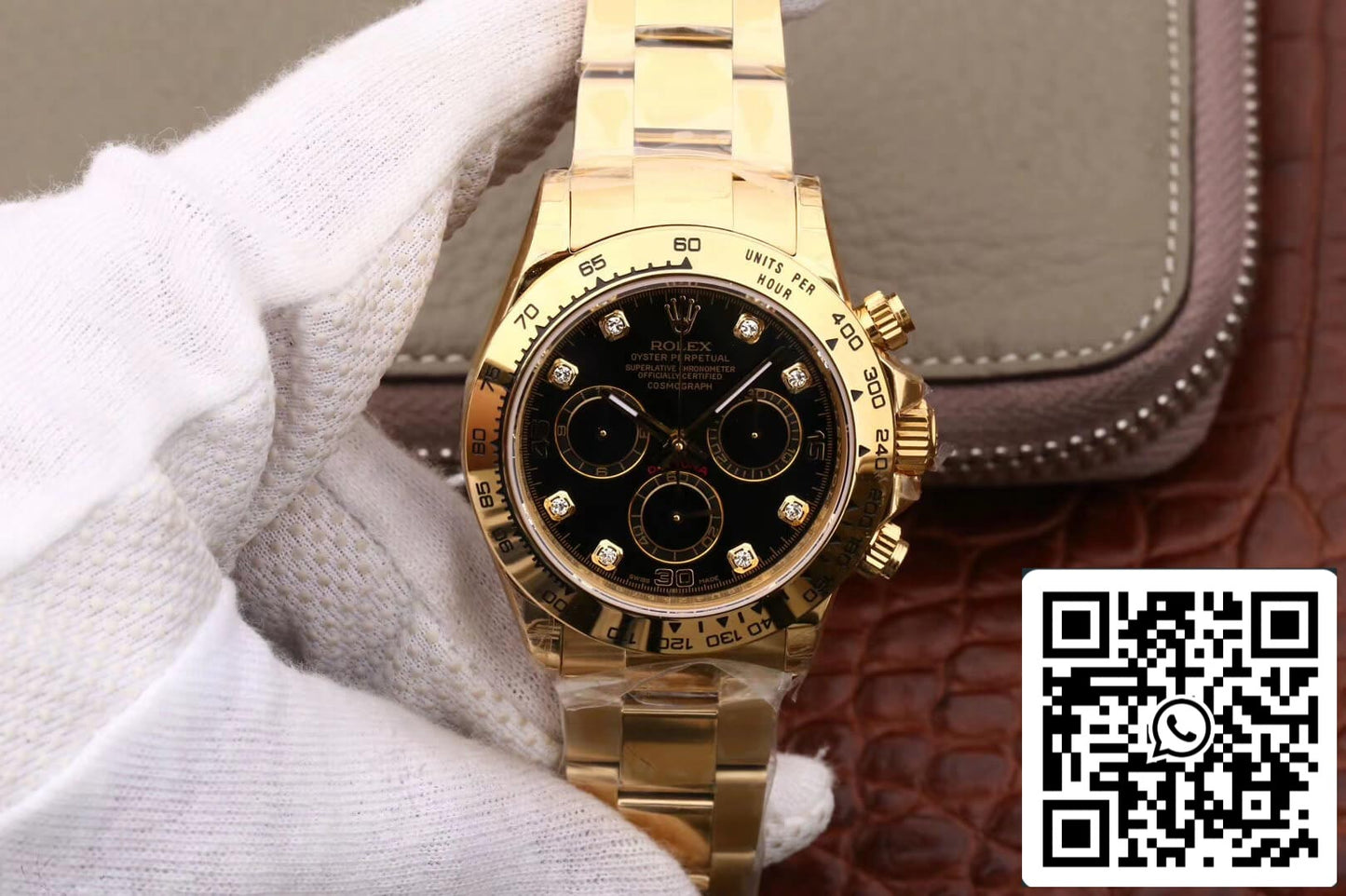 Rolex Daytona Cosmograph M116508-0008 1:1 Best Edition JH Factory Yellow Gold Diamonds Dial