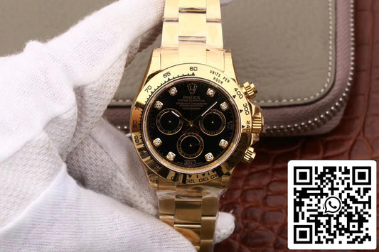 Rolex Daytona Cosmograph M116508-0008 1:1 Mejor edición JH Factory Esfera de diamantes en oro amarillo