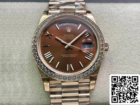 Rolex Day Date M228345RBR-0009 1:1 Mejor Edición EW Factory Esfera Marrón