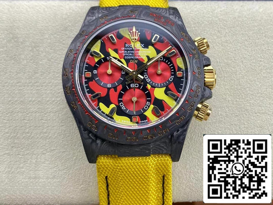 Rolex Daytona Cosmograph Diw Versione personalizzata 1:1 Best Edition Noob Factory Cinturino giallo