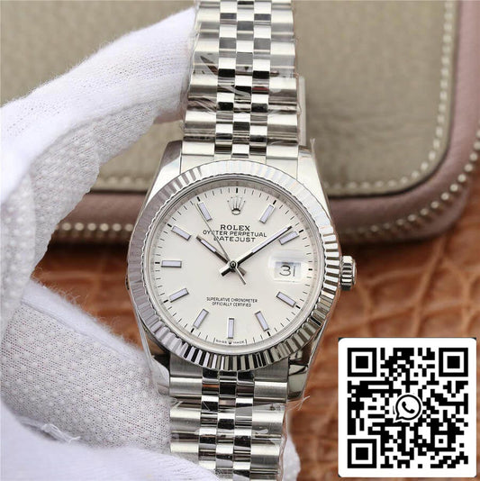 Rolex Datejust 36MM 1:1 Best Edition GM Factory quadrante bianco