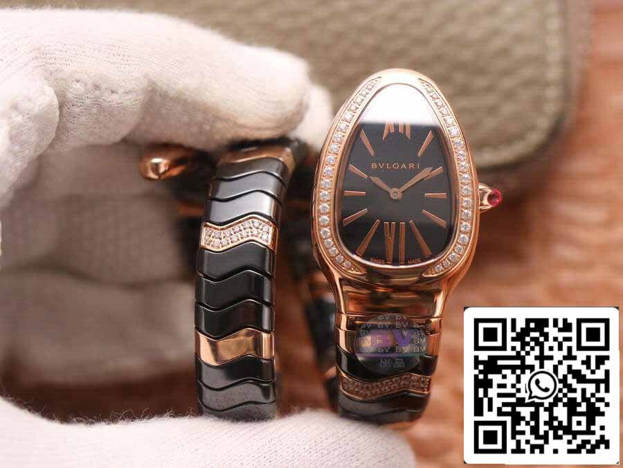 Bvlgari Serpenti 1:1 Best Edition BV Factory Rose Gold Diamonds