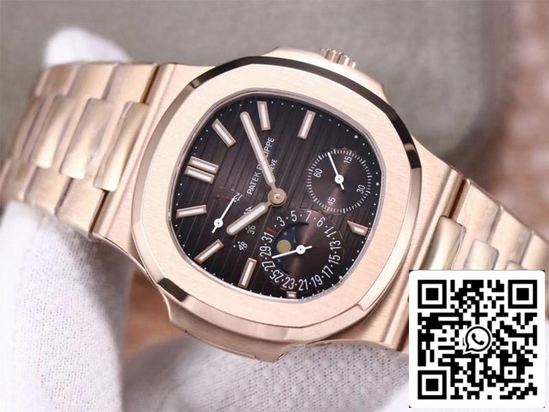 Patek Philippe Nautilus 5712/1A-001 1:1 Mejor edición PF Factory Movimiento suizo en oro rosa