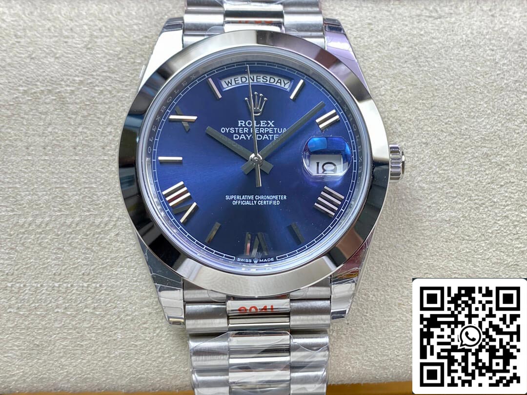 Rolex Day Date M228206-0015 1:1 Mejor edición EW Factory esfera azul