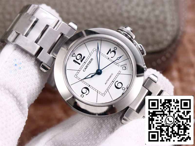 Cartier Pasha W31074M7 1:1 Mejor edición V9 Esfera blanca de fábrica Swiss Cal.049