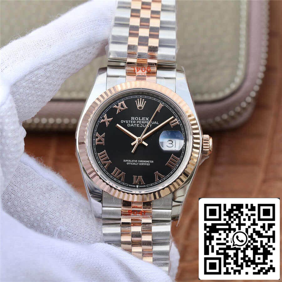 Rolex Datejust 116231 36MM 1:1 Mejor edición GM Factory esfera negra