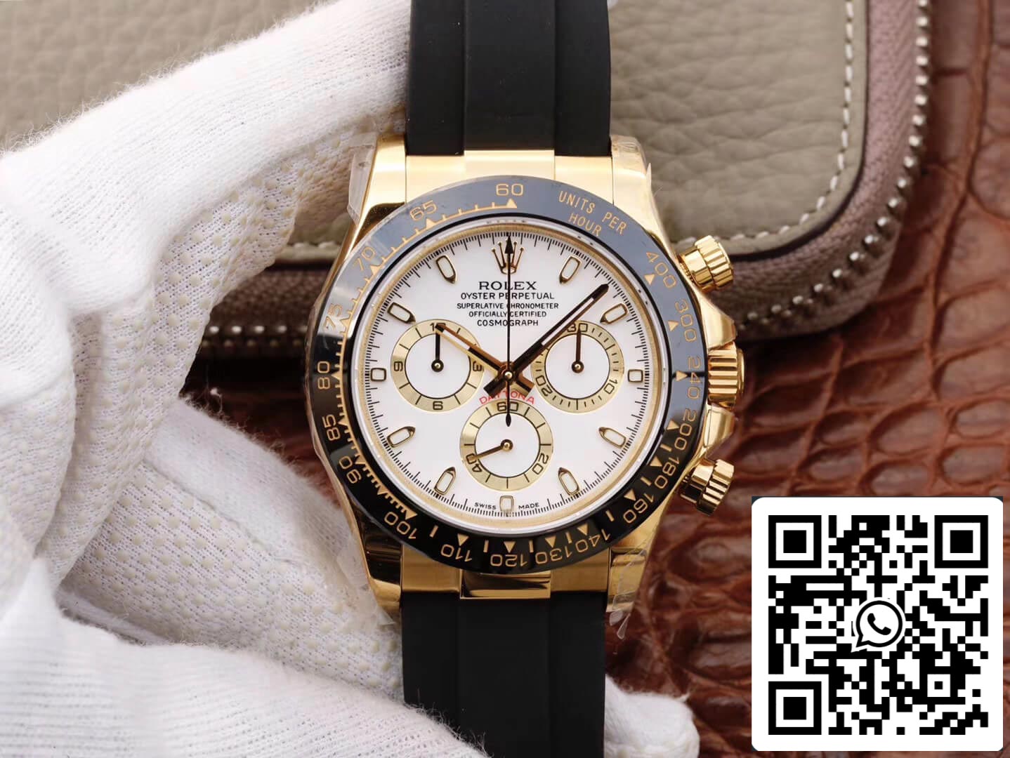 Rolex Daytona Cosmograph M116518ln-0041 1:1 Mejor edición JH Factory Bisel cerámico