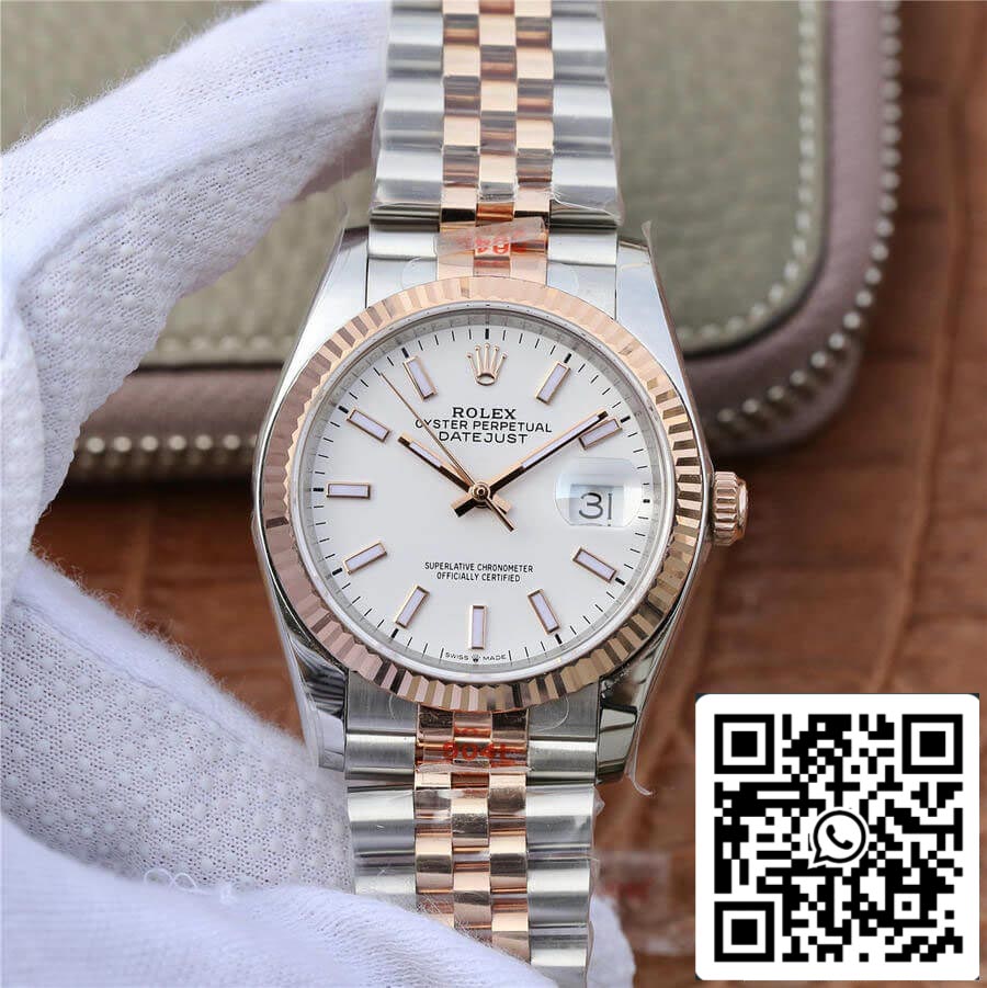 Rolex Datejust M126231-0017 36MM 1:1 Best Edition GM Factory quadrante bianco