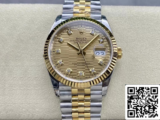 Rolex Datejust M126233-0045 36MM 1:1 Migliore edizione VS Quadrante con diamanti di fabbrica