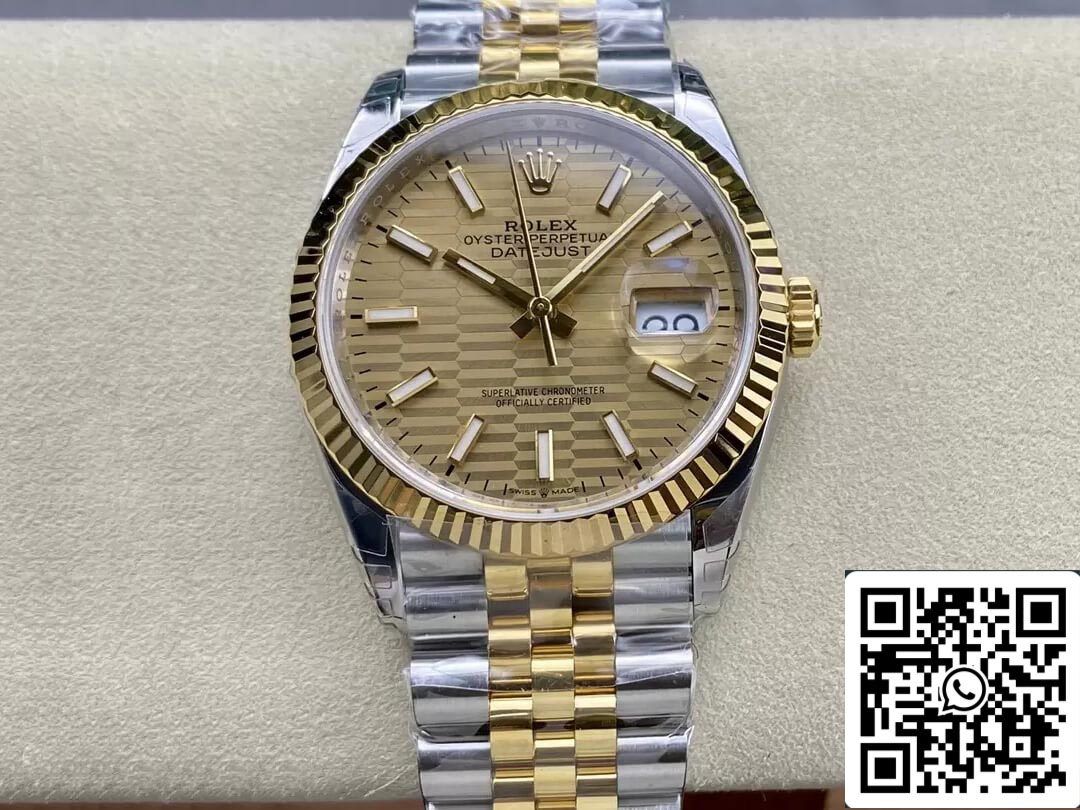 Rolex Datejust M126233-0039 36MM 1:1 Best Edition VS Factory Gold Dial