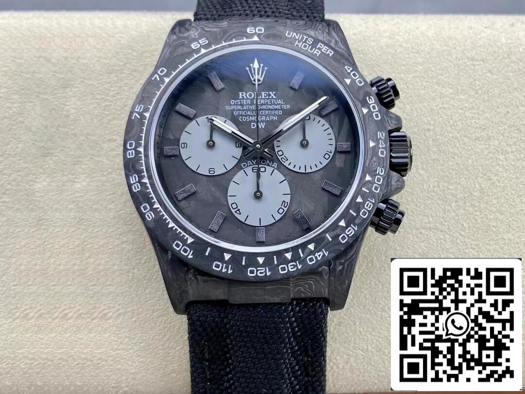 Rolex Daytona Cosmograph Diw Versione personalizzata 1:1 Best Edition Noob Factory Cinturino nero