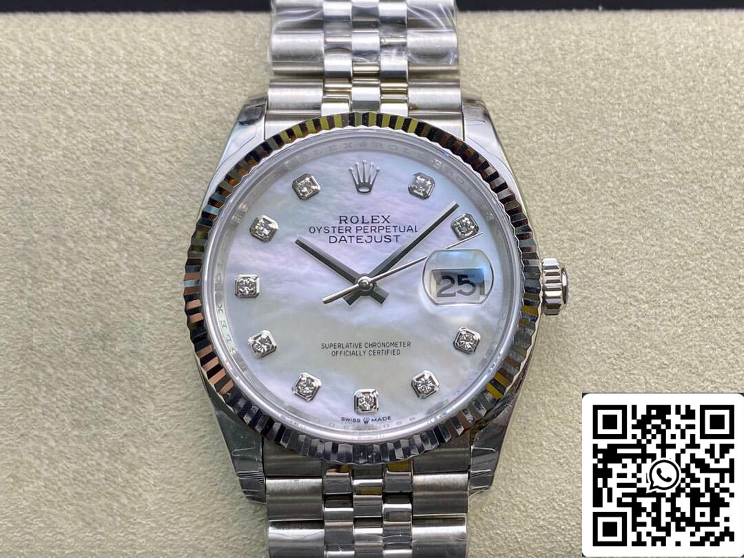 Rolex Datejust 178384-NG-63160 31MM 1:1 Best Edition EW Factory quadrante bianco argentato