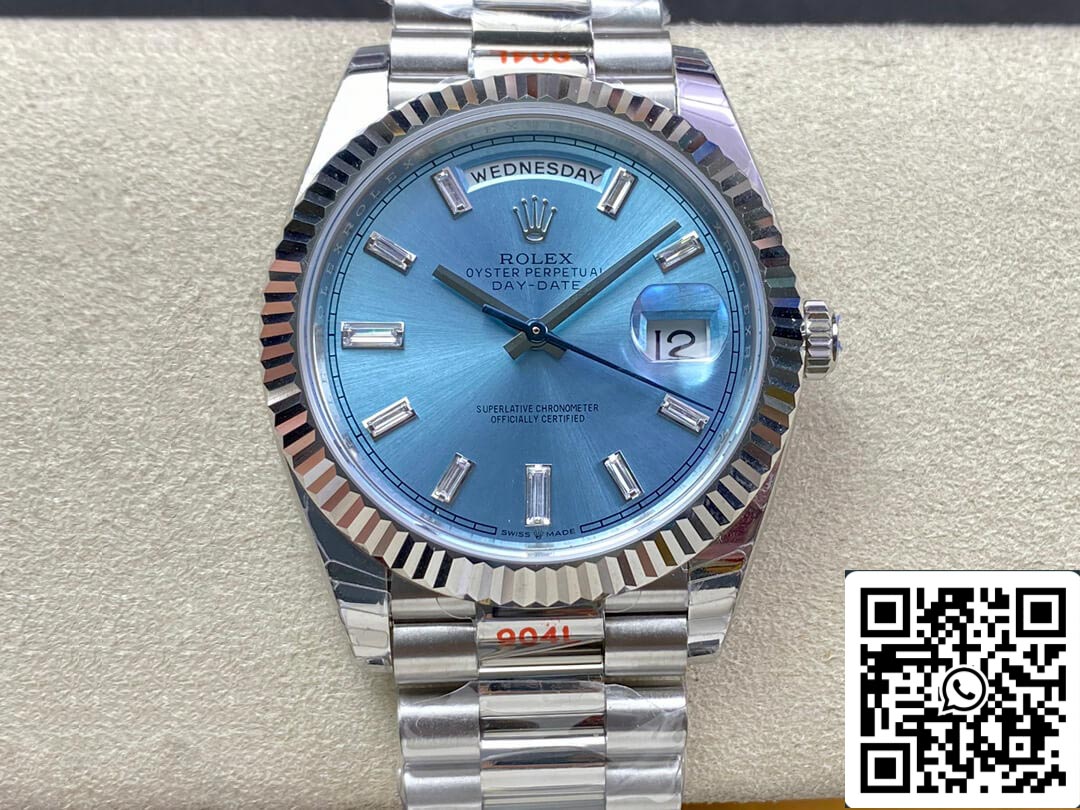 Rolex Day Date M228236-0006 1:1 Mejor edición EW Factory esfera azul hielo