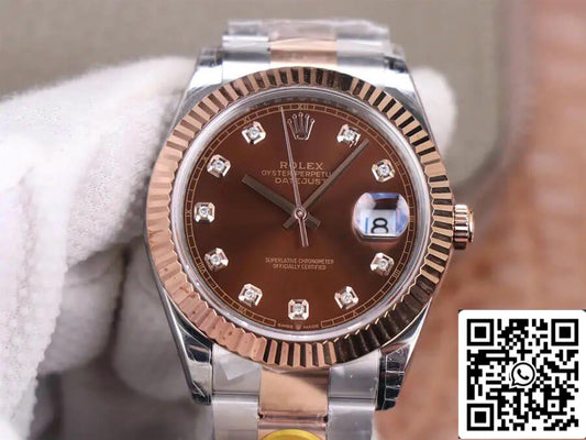 Rolex Datejust M126331-0003 41MM 1:1 Mejor edición TW Factory esfera chocolate