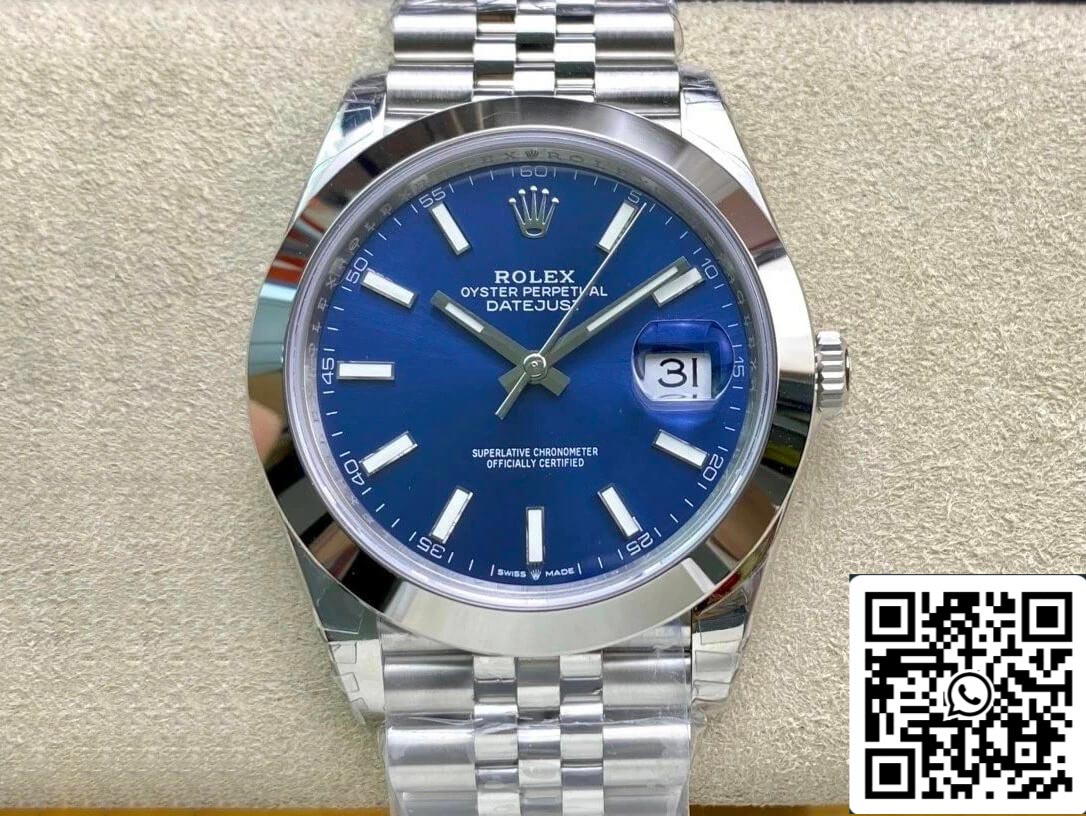 Rolex Datejust M126300-0002 41MM 1:1 Best Edition VS quadrante blu di fabbrica