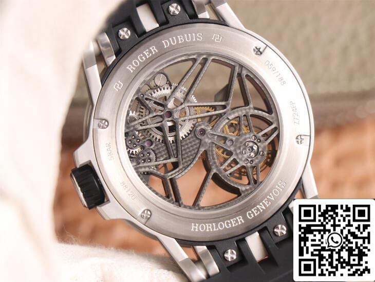 Roger Dubuis Excalibur Spidr RDDBEX0479 1:1 Best Edition JB Factory Tourbillon cinturino nero