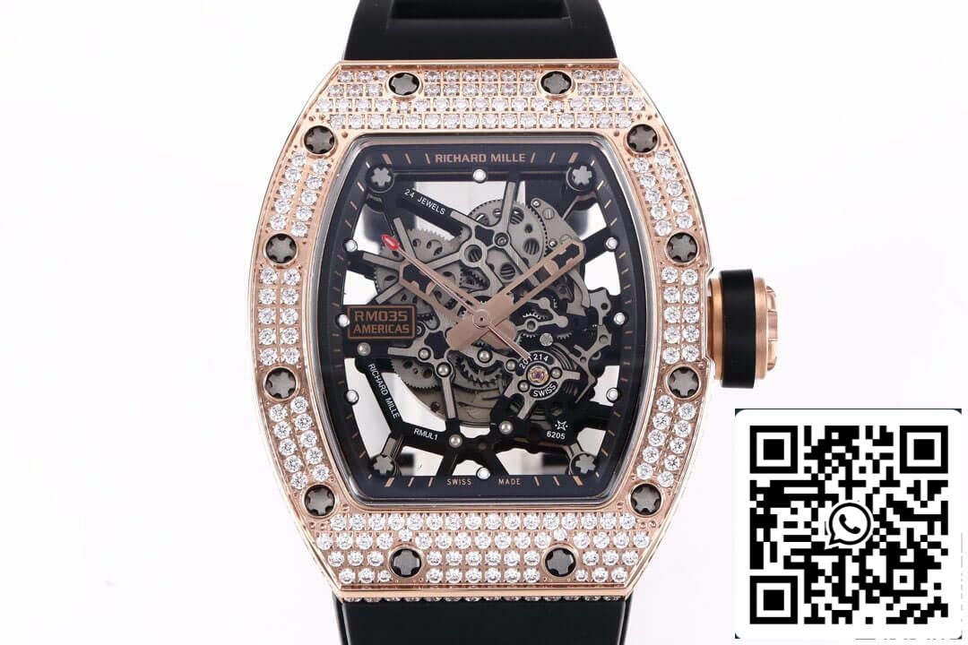 Richard Mille RM035 Americas 1:1 Best Edition KV Factory Diamond Case