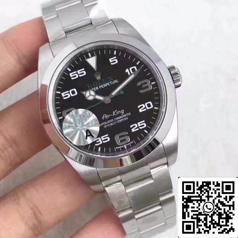 Rolex Air-King 116900 JF Factory 1:1 Mejor Edición Suizo ETA3131 Esfera Negra