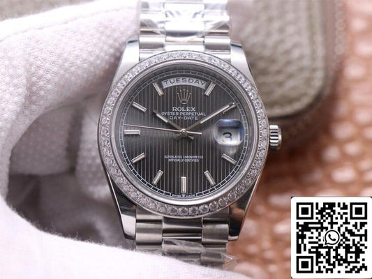 Rolex Day Date M228349RBR-0008 1:1 Mejor Edición EW Factory Esfera Gris