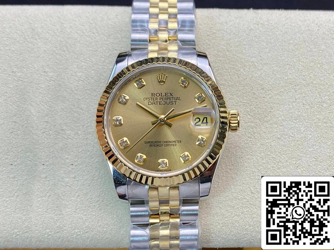 Rolex Datejust M278273-0026 31MM 1:1 Best Edition EW Factory quadrante champagne