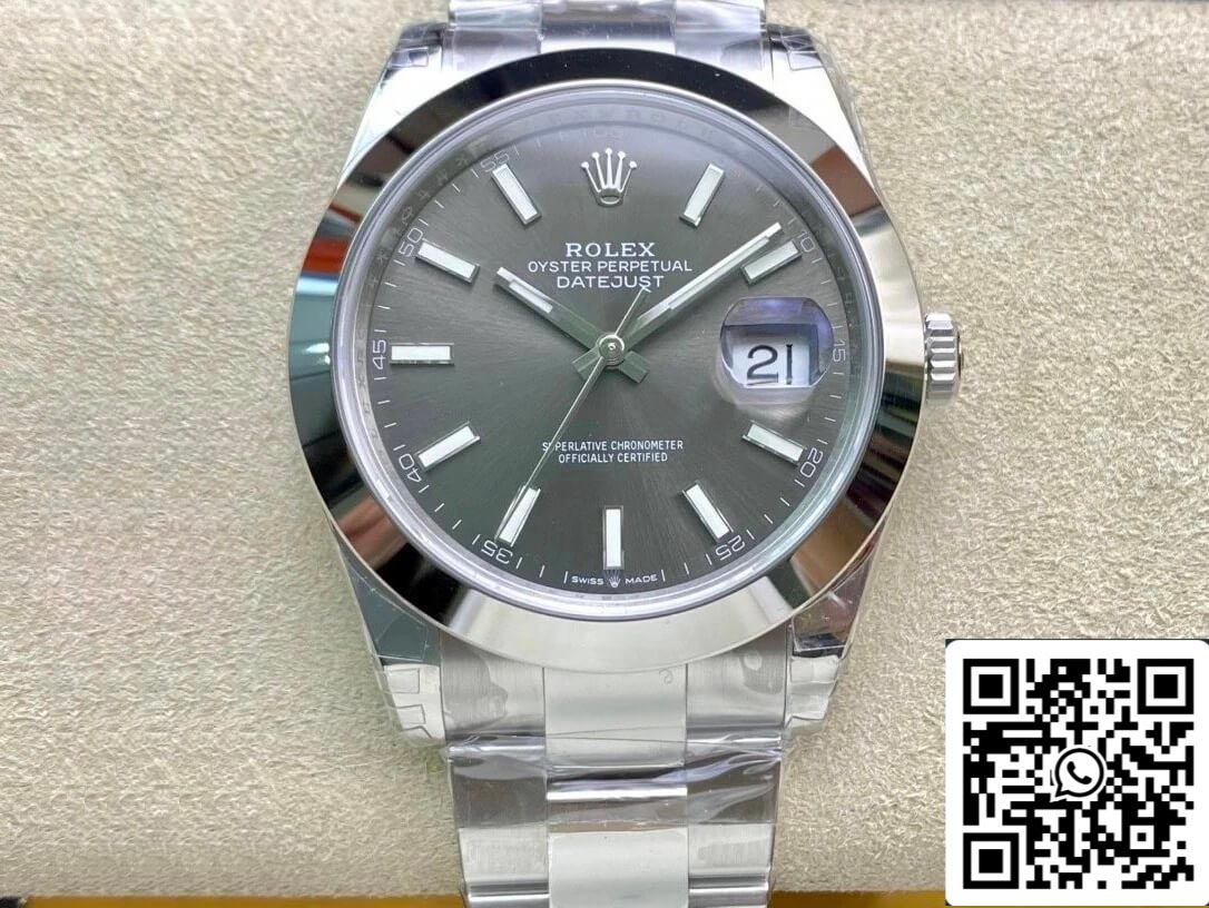 Rolex Datejust M126300-0007 41MM 1:1 Best Edition VS quadrante grigio di fabbrica