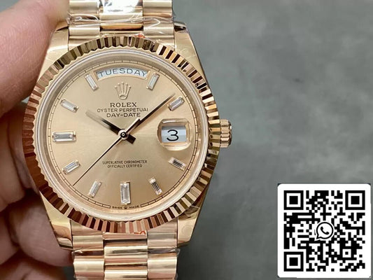 Rolex Day Date M228235-0004 1:1 Best Edition GM Factory quadrante in oro quadrante con diamanti V2