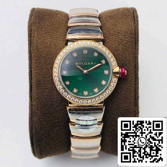 Bvlgari LVCEA 1:1 Best Edition BV Factory con esfera verde engastada con diamantes