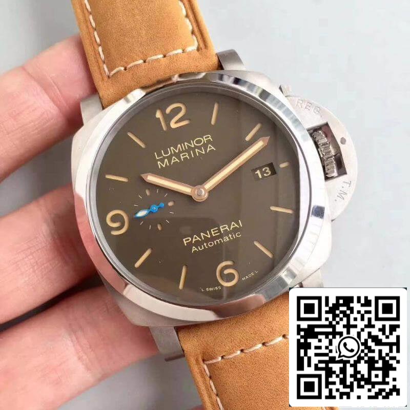 Panerai Luminor PAM1351 ZF Factory Uomo Orologi 1: 1 Best Edition Swiss ETA P9010 Cinturino in pelle marrone