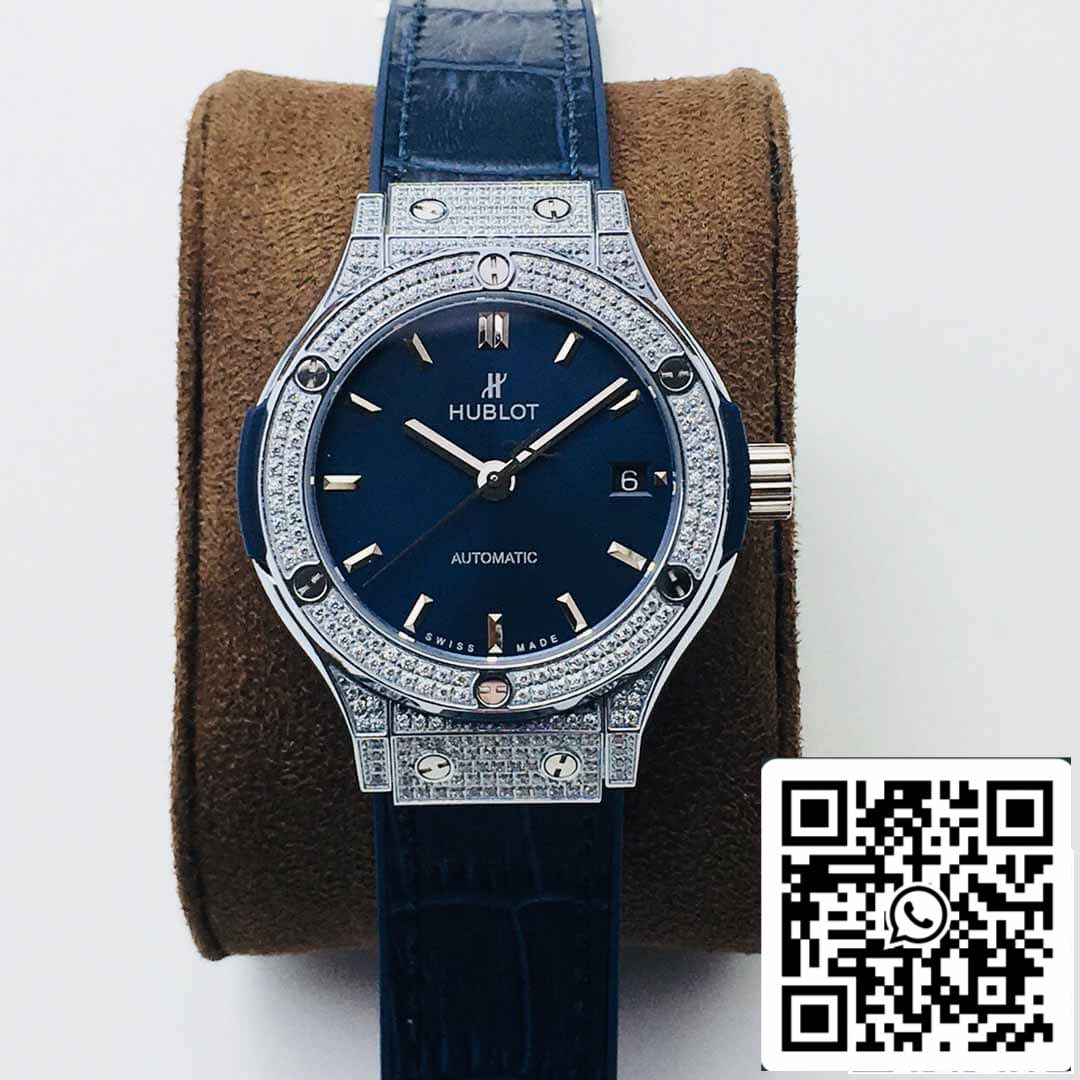 Hublot Classic Fusion 38MM 1:1 Best Edition HB Factory Diamond Blue Quadrante