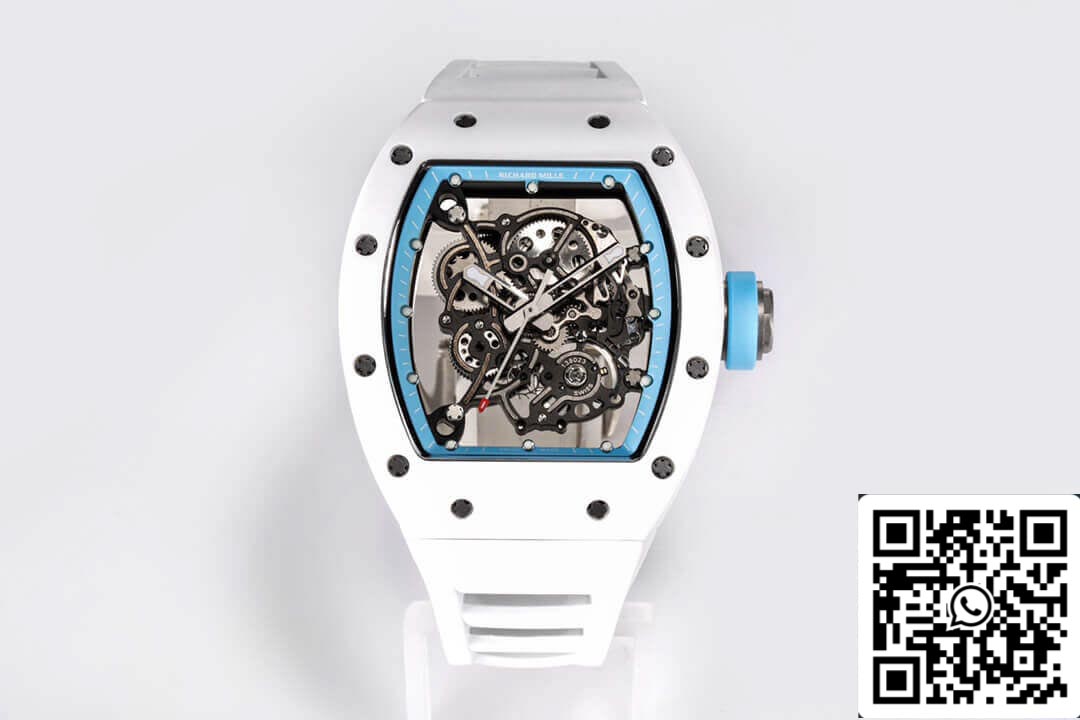 Richard Mille RM-055 1: 1 Best Edition BBR Factory Custodia in ceramica bianca