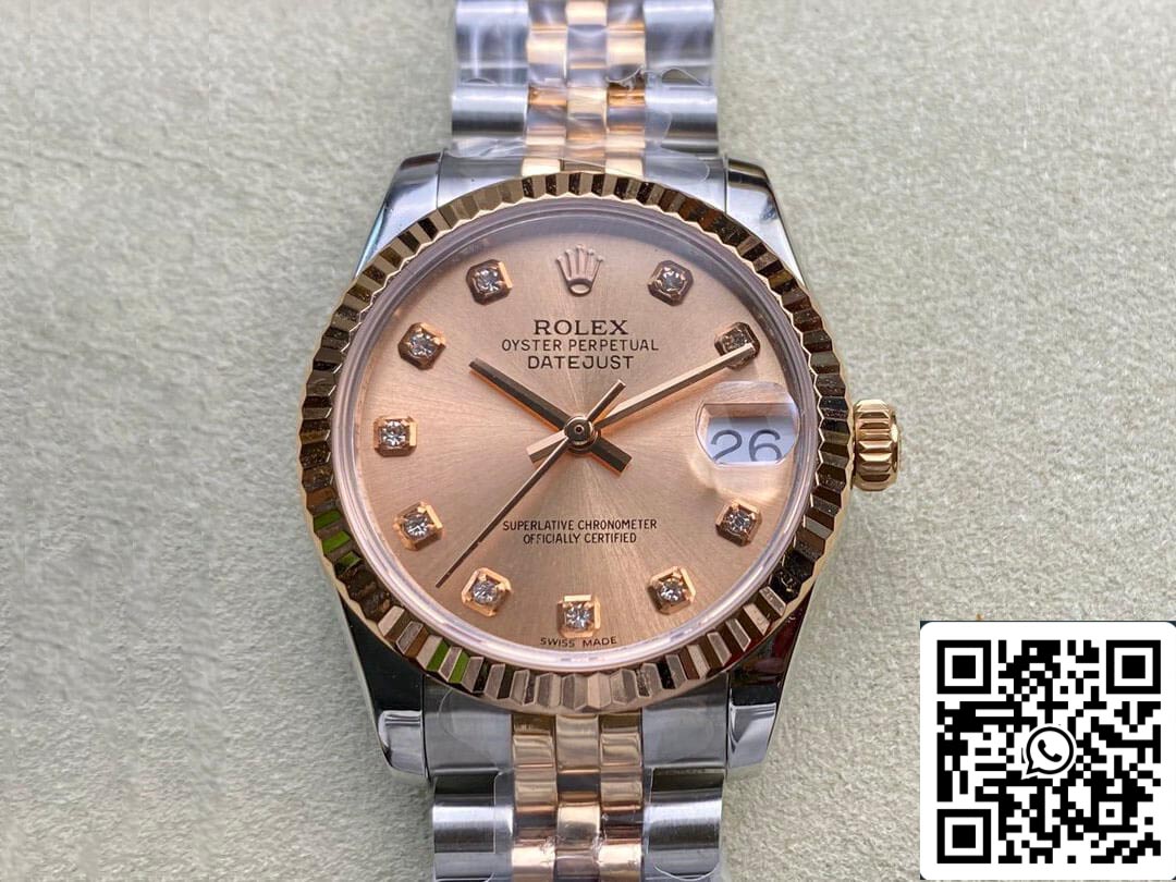 Rolex Datejust M278271-0024 31MM 1:1 Best Edition EW Factory quadrante in oro rosa