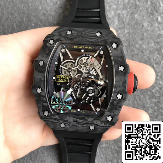 Richard Mille RM35-02 1:1 Mejor Edición KV Factory V3 Correa Negra